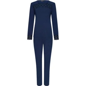 Pastunette Deluxe Dames pyjama: Tencel, Donker blauw ( PAS.17 )