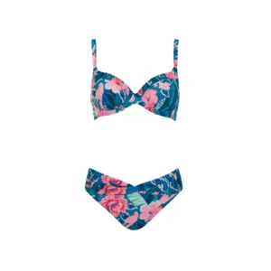 Sunflair bikini: blauw / roze, voorgevormd ( SUN.65 )