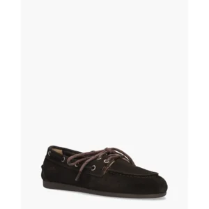 Posa Boat Loafer Donkerbruin Dames Veterschoenen