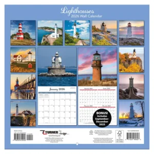 Kalender - 2026 - Vuurtorens - 30x30cm