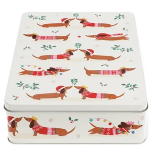 Teckel blikken voorraaddoos rechthoek