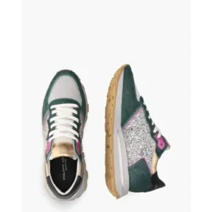 Philippe Model Tropez Haute Groen/Multicolor Damessneakers