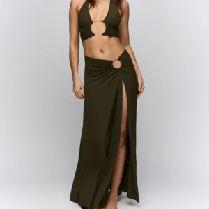 Sarda Lita strandjurk in kaki