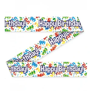 Afzetlint - Markeerlint - Happy Birthday - Cartoon - 12m