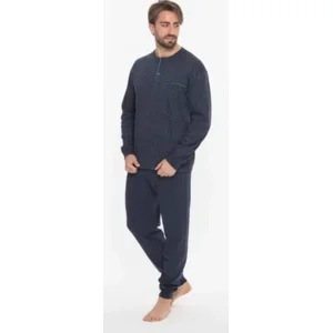 Gary Heren Pyjama: Interlock, Blauw ( GARY.73 )