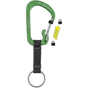 Nite Ize SlideLock Key Ring Aluminium Groen CSLAW3-17-R6