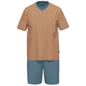Ammann Heren Pyjama: Korte mouw / short, Oranje / blauw ( AMM.617 )