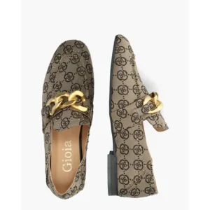 Gioia Wianna Beige/Zwart Damesloafers