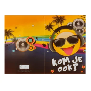 Uitnodigingskaarten - Emoticon - Tropical DJ - 6st.