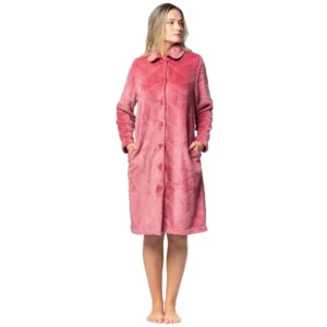 Egatex Dames Kamerjas: Rood, met knopen ( EGA.499 )