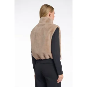 Rino & Pelle dames Bodywarme: Nikki, Oat kleur, met rits ( RINO.83 )