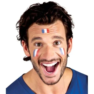 Make-up stick blauw-wit-rood voor supporters Frankrijk
