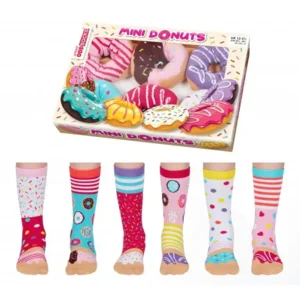 Odd Socks Meisjes Mini Donuts Multipack Mismatched 30-38 Cadeaudoos