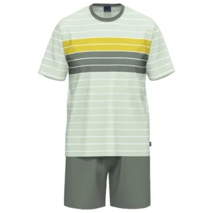 Ammann Heren Pyjama: Korte mouw, short, gestreept ( AMM.538 )