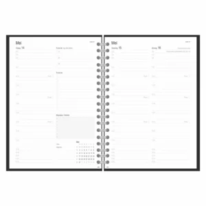 Agenda - 2027 - Thuiswerkagenda - Zwart - Groot - 17x24cm