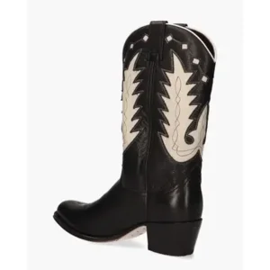 Sendra 18172 Zwart/Wit Damesboots