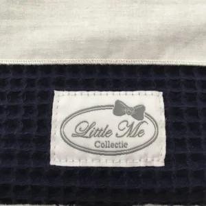 Laken wieg waffel navy (75x100)