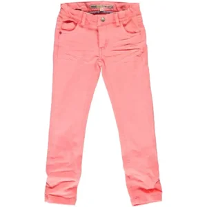 fluo peach pink jeans