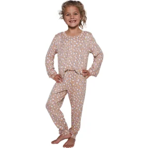 Pastunette Pyjama meisjes: Beige, luipaard print ( PAS.118 )