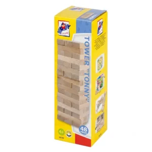 Spel - Balansspel - Toren - Naturel - 7,5x7,5x24cm