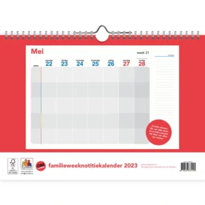 Familie weeknotitiekalender - 2023 - Omdenken - 17.3x23.4cm