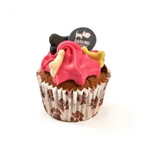 The Barkin Bakery Vanilla Woofin Met Roze Glazuur