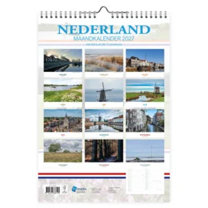 Maand kalender - 2027 - Koeien - 23,5x33,5cm
