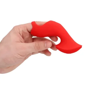 Loveline Textured Finger Vibrator Sunrise Red 11 cm