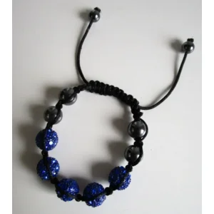 Fantasiejuweel armband Saffier/zwart