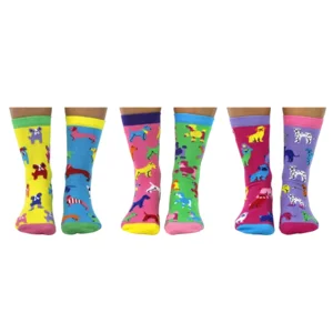 Oddsocks Hotdogs Honden Dames Mismatched 37-42