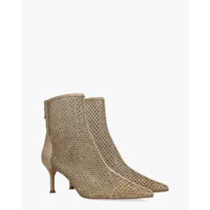 Lola Cruz Gilda Beige Dames Enkelboots