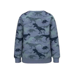 Name it Jongens Kinderkleding Blauwe Sweater Dino's Telle Wild Wind