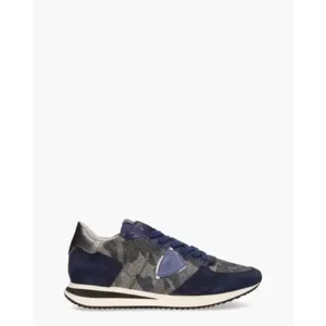 Philippe Model Tropez X Mondial Blauw/Zilver Damessneakers