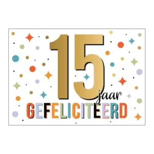 Kaart - Goud waard - 15 jaar - GWA06
