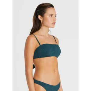 Heaven Lelie & Phoebe strapless bandeau-bikini in donkergroen