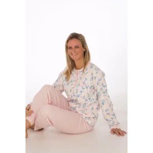 Perlina Dames pyjama: Erina A, Roze, gemoltoneerd ( LINA.97 )