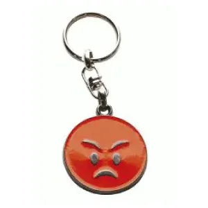 Emoji metalen sleutelhanger - angry