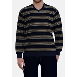 Gotzburg Heren pyjama: velours, V hals ( GOT.75 )