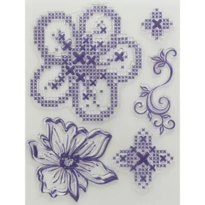 Clear stamp Viva Cross Stich Flowers