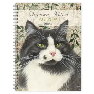 Bureau agenda - 2024 - Harde kaft - Franciens katten - Mozes - 17,6x23,8cm