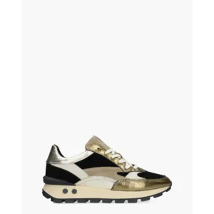 Floris Van Bommel Blokki 04.00 Zwart/Multi Damessneakers