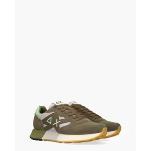 Sun68 Jaki 2.0 Bicolor Legergroen Herensneakers