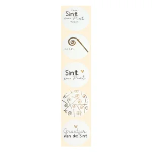 Stickers - Sint en piet mix - Rond - 4cm - 100st. - DBLS050