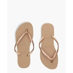 Havaianas Slim Beige/Rose goud Damesslippers