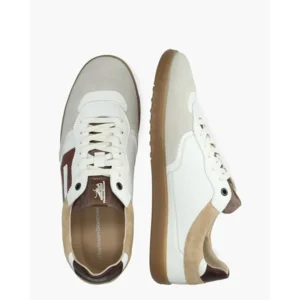 Floris Van Bommel De Zaler 04.05 Wit/Bruin Herensneakers