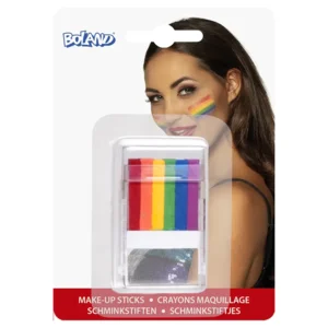 Schminkstift 6-in-1 Regenboog – Kleurrijke Gezichtsverf voor Pride, Feest of Festival