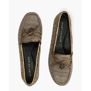 Kurt Geiger Eagle Moccasin Goud/Multi Damesloafers