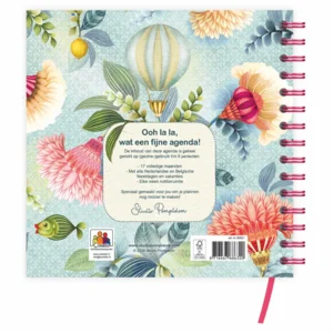 Agenda - 2027 - Familie - Floral Balloon - 6pers. - 17mnd. - Harde kaft - 19x20,5cm