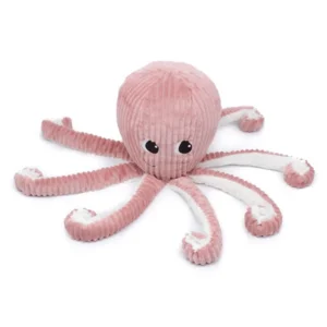 Les Déglingos Knuffel Octopus Mama en Baby Roze