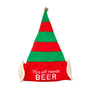 Elfen Muts met oren en belletje - This elf needs beer